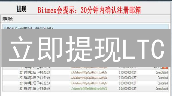 立即提现LTC：BitMEX莱特币快速提现终极指南！